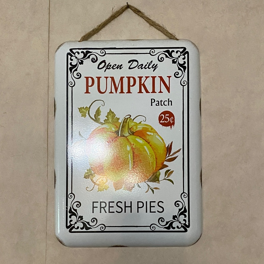 Vintage Looking Pumpkin Patch Sign Metal!!